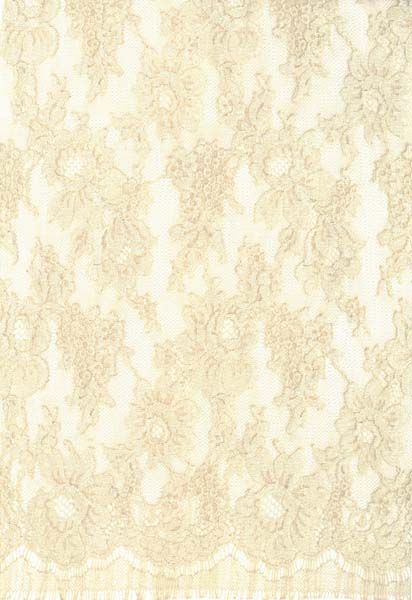 FRENCH CORDED LACE (90cm) - BEIGE/OYSTER